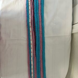 Handmade Cozy iPhone Pocket – Pink & Light Blue Stripes